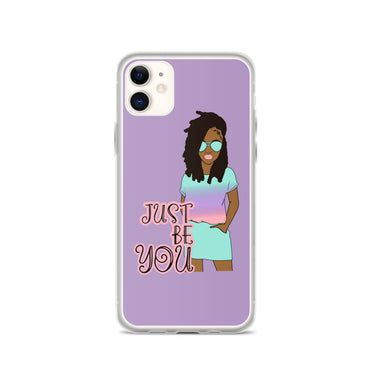 Purple Just Be You iPhone Case for Black Women