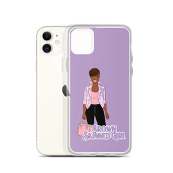 Brown-Skinned Girl Purple iPhone Case 