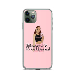 Blessed & Unbothered Pink iPhone Case 