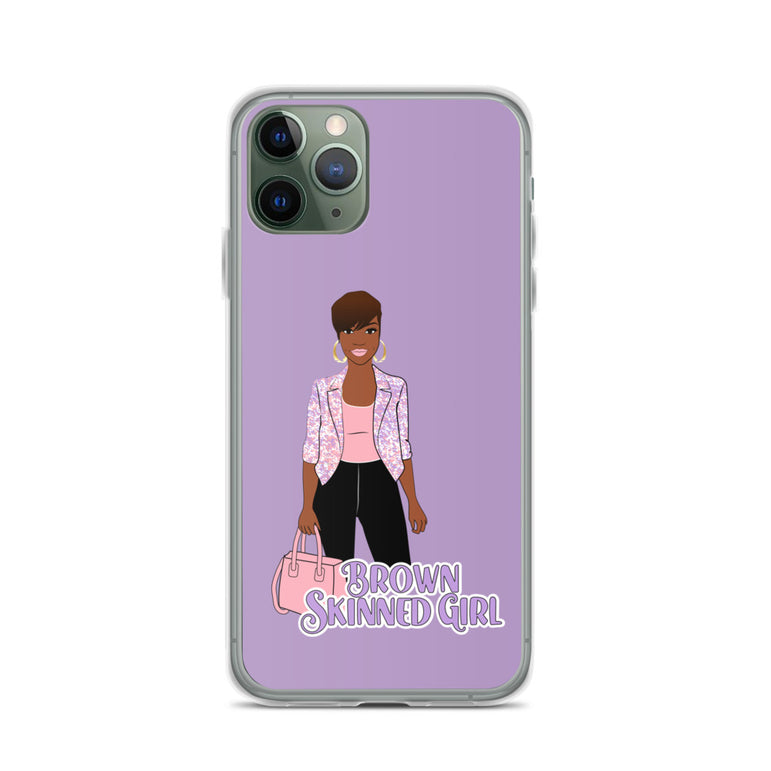 Brown-Skinned Girl Purple iPhone Case