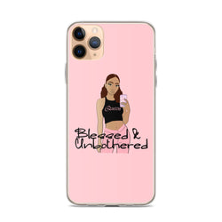 Blessed & Unbothered Pink iPhone Case