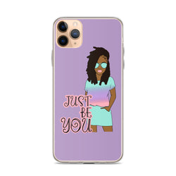 Purple Just Be You iPhone Case