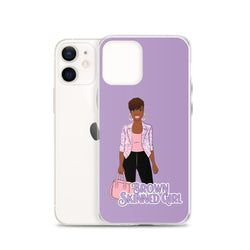 Brown-Skinned Girl Purple iPhone Case 