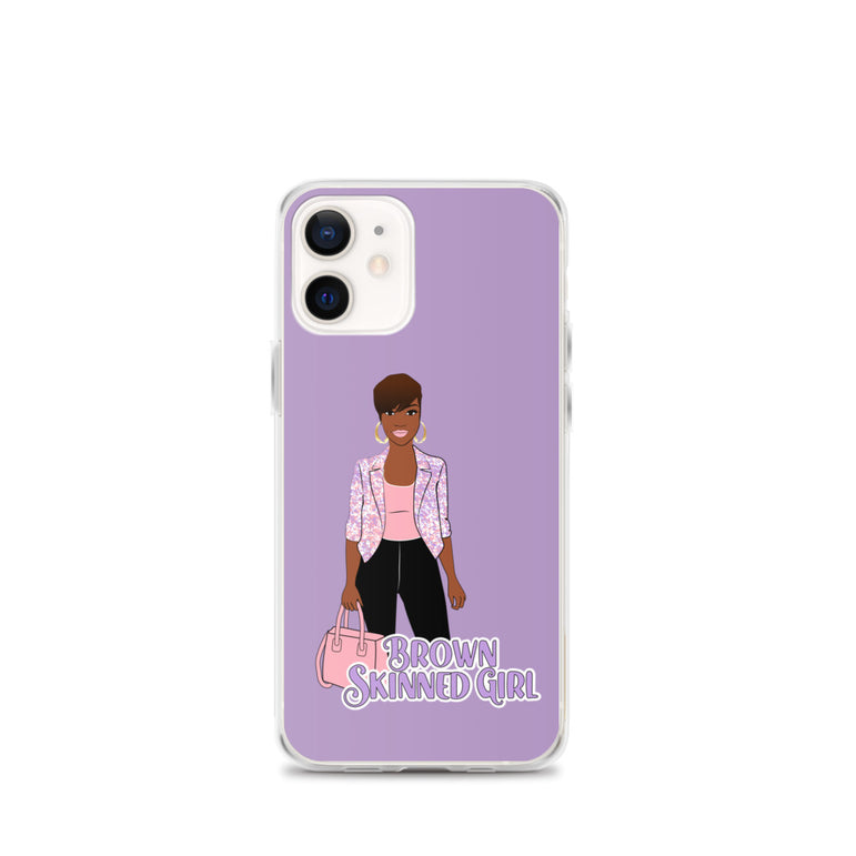 Brown-Skinned Girl Purple iPhone Case