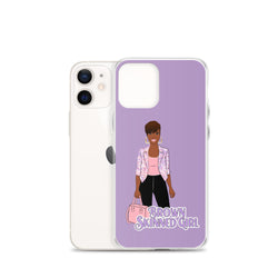 Brown-Skinned Girl Purple iPhone Case