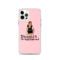 Blessed & Unbothered Pink iPhone Case