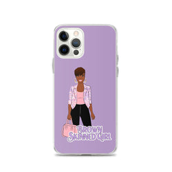 Brown-Skinned Girl Purple iPhone Case