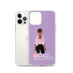 Brown-Skinned Girl Purple iPhone Case