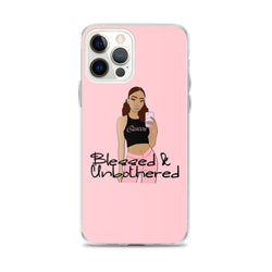 Blessed & Unbothered Pink iPhone Case