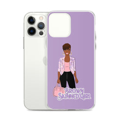 Brown-Skinned Girl Purple iPhone Case