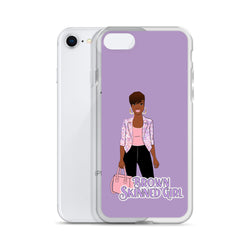 Brown-Skinned Girl Purple iPhone Case