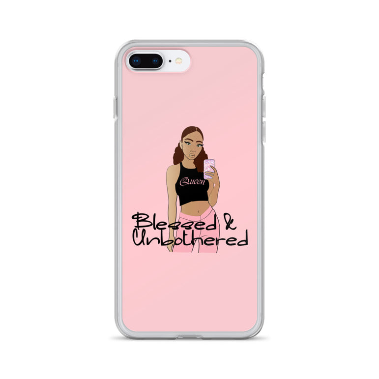 Blessed & Unbothered Pink iPhone Case