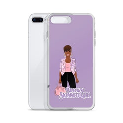 Brown-Skinned Girl Purple iPhone Case