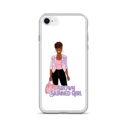 Brown-Skinned Girl White iPhone Case