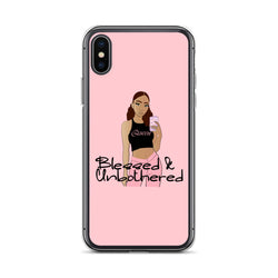 Blessed & Unbothered Pink iPhone Case