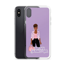 Brown-Skinned Girl Purple iPhone Case