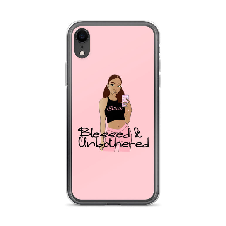 Blessed & Unbothered Pink iPhone Case