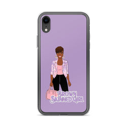 Brown-Skinned Girl Purple iPhone Case