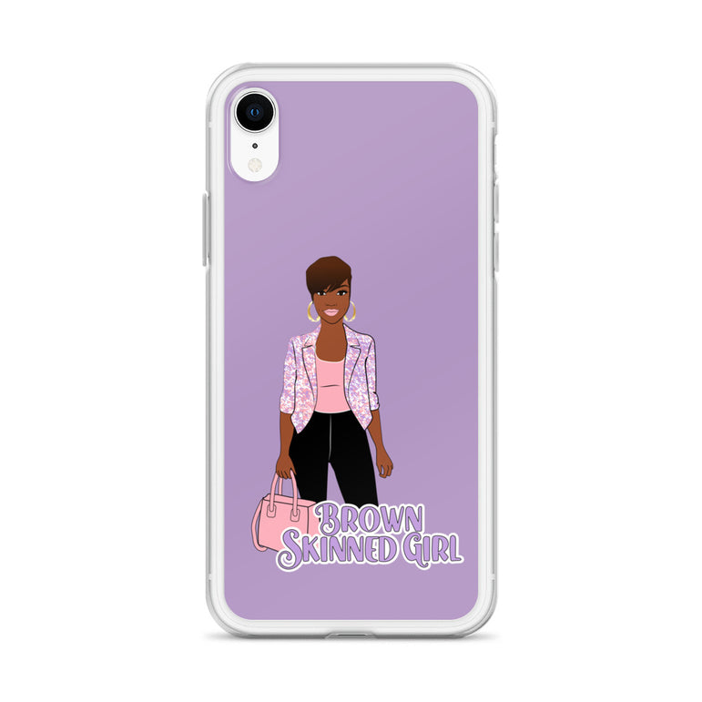 Brown-Skinned Girl Purple iPhone Case