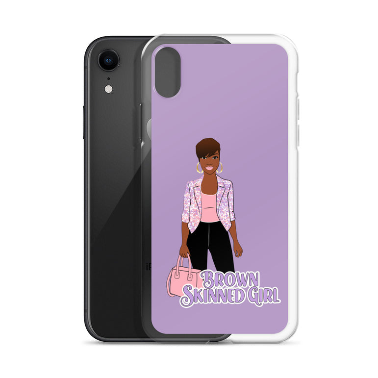 Brown-Skinned Girl Purple iPhone Case