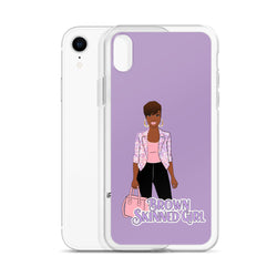 Brown-Skinned Girl Purple iPhone Case