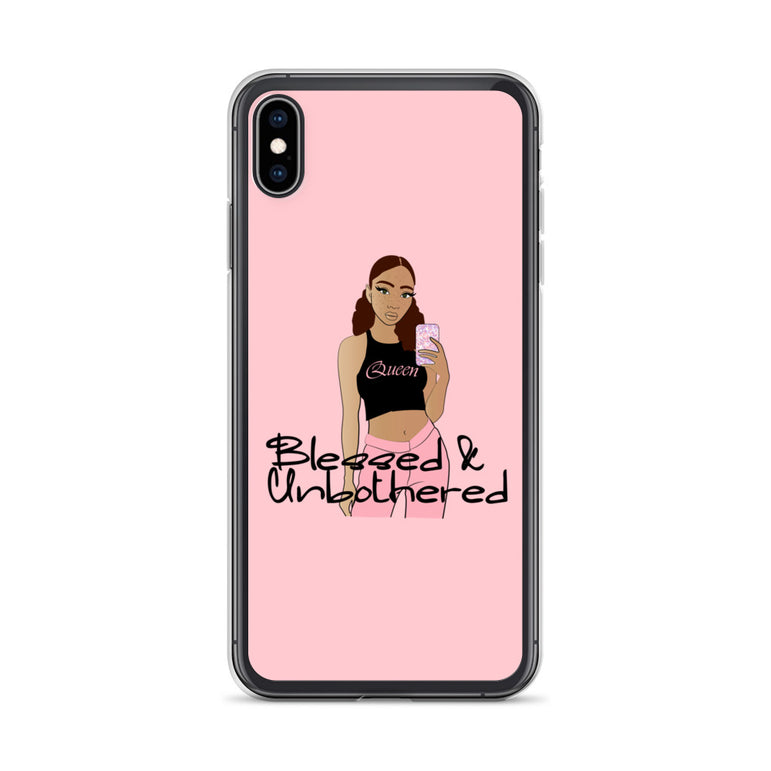 Blessed & Unbothered Pink iPhone Case