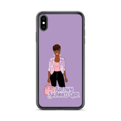 Brown-Skinned Girl Purple iPhone Case