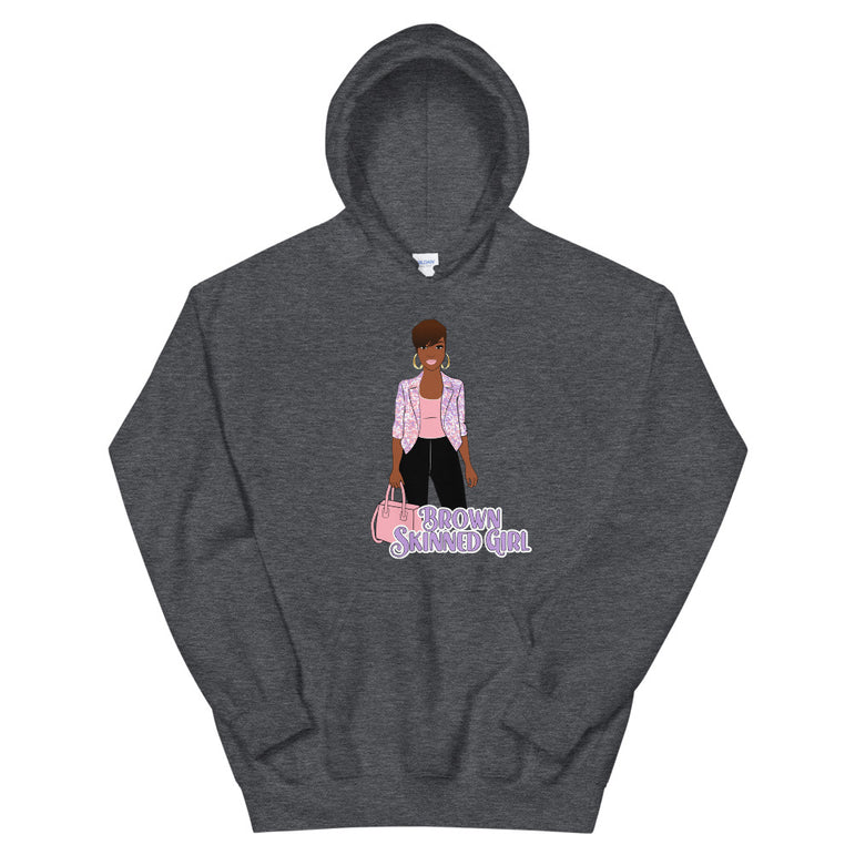 Dark Heather Gray  Brown-Skinned Girl Hoodie 