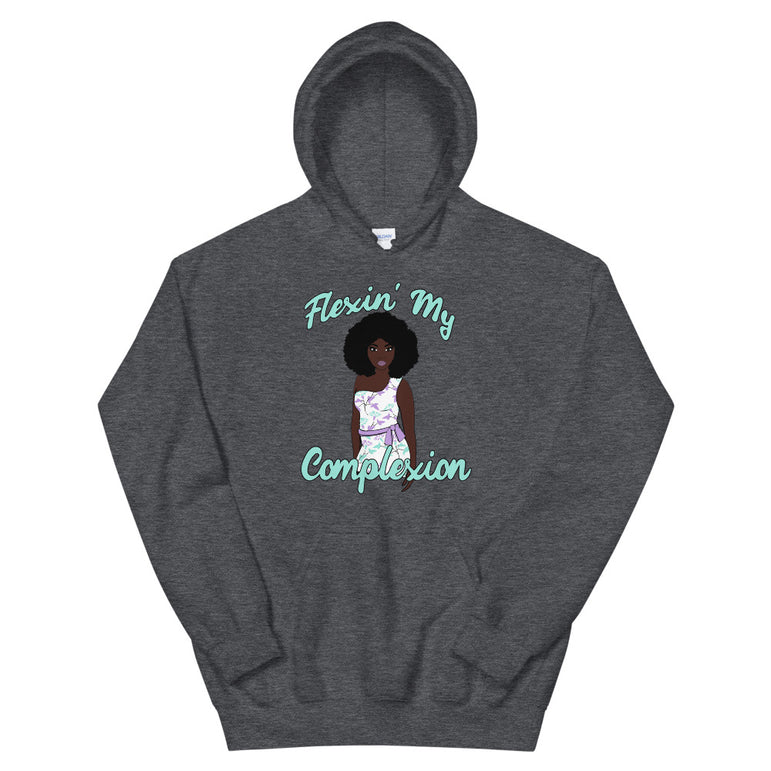 dark heather Flexin’ My Complexion Hoodie 