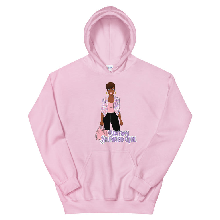 Pink Brown-Skinned Girl Hoodie 