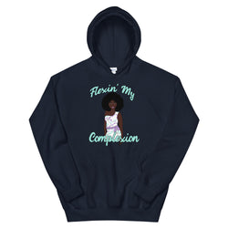 navy Flexin’ My Complexion Hoodie 