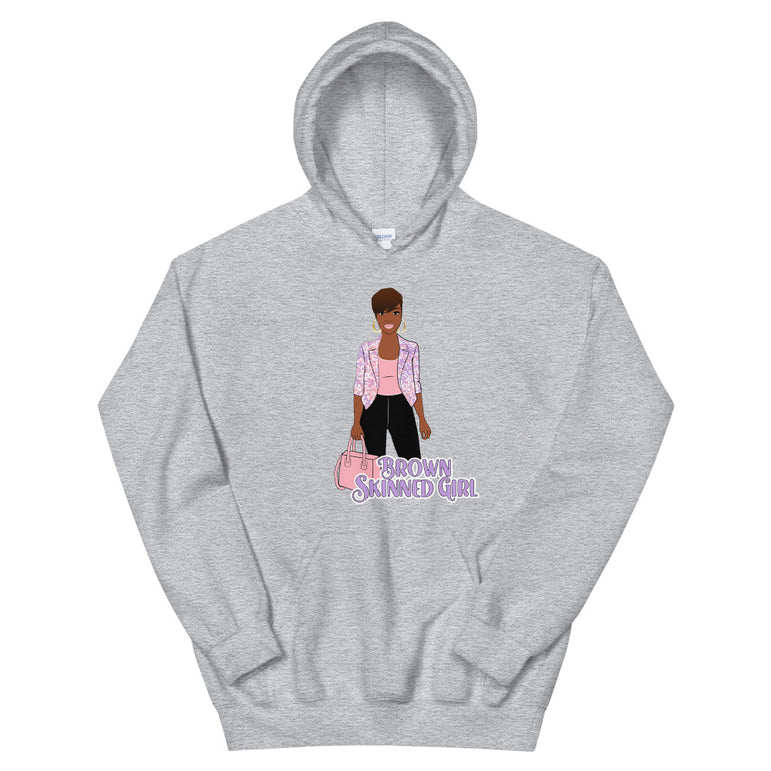 Heather Gray  Brown-Skinned Girl Hoodie 