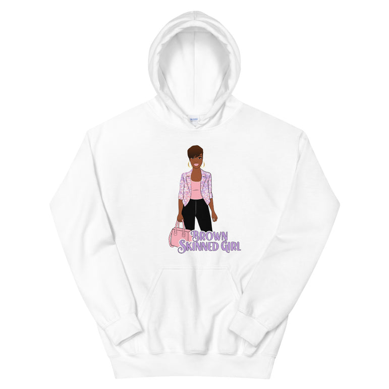 White  Brown-Skinned Girl Hoodie