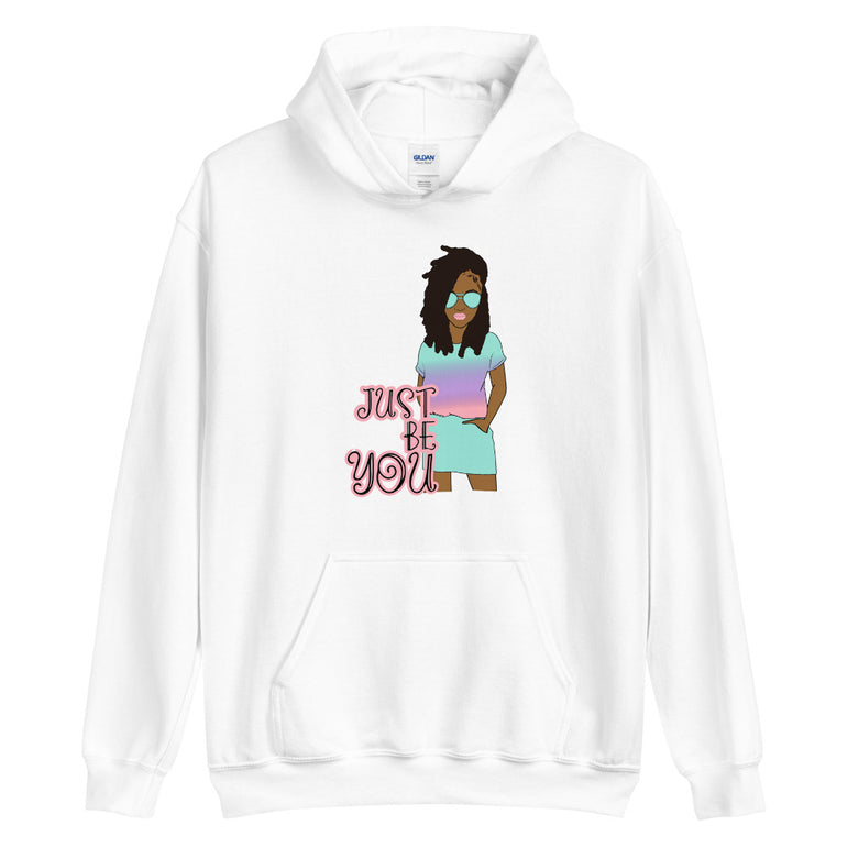 white Just Be You Hoodie 