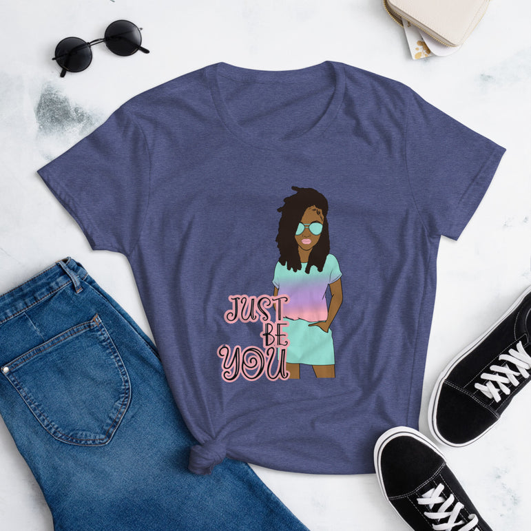 heather blue Just Be You T-Shirt 