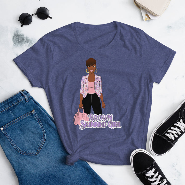 Blue Brown-Skinned Girl T-shirt