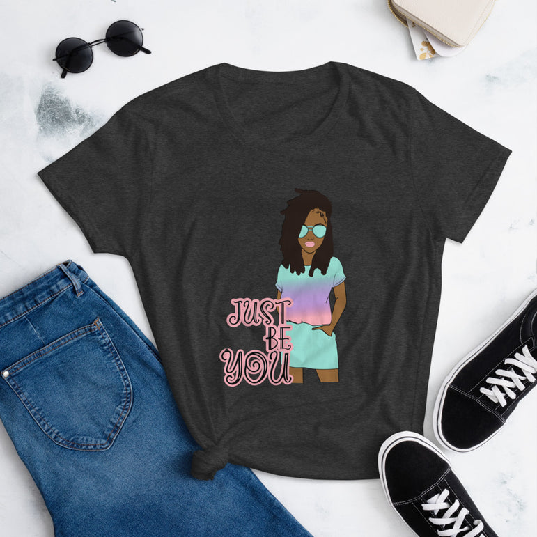 heather dark grey Just Be You T-Shirt 