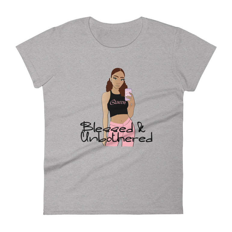 Heather Dark Gray Blessed & Unbothered T-shirt