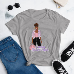 Heather Gray Brown-Skinned Girl T-shirt 