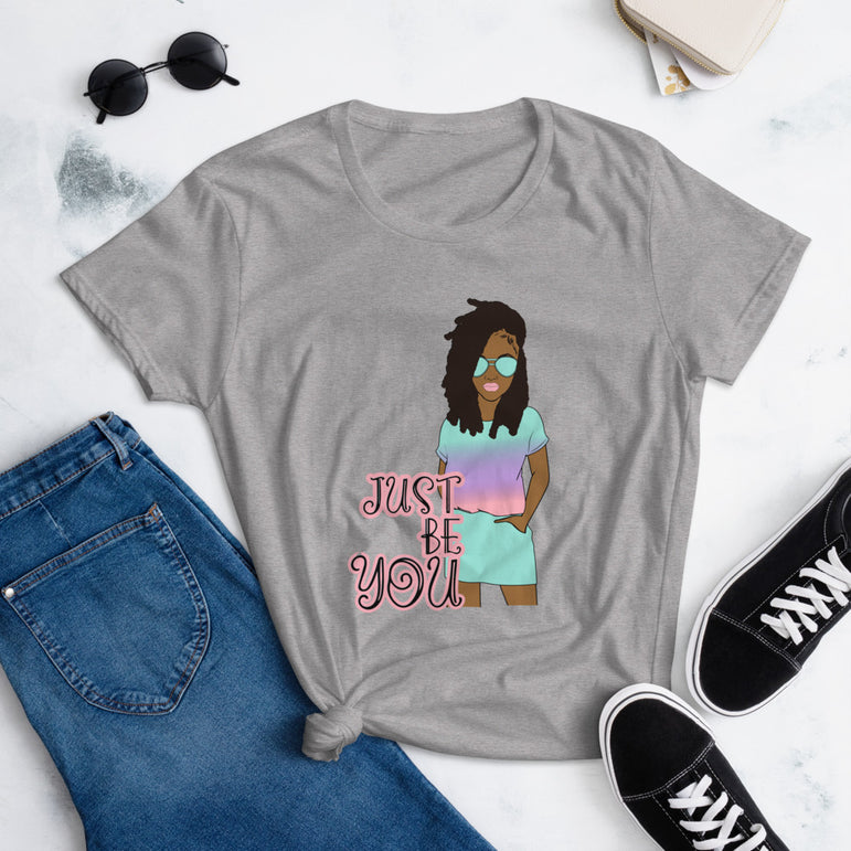 heather grey Just Be You T-Shirt 