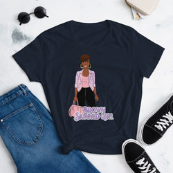 Navy Brown-Skinned Girl T-shirt