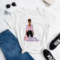 White Brown-Skinned Girl T-shirt